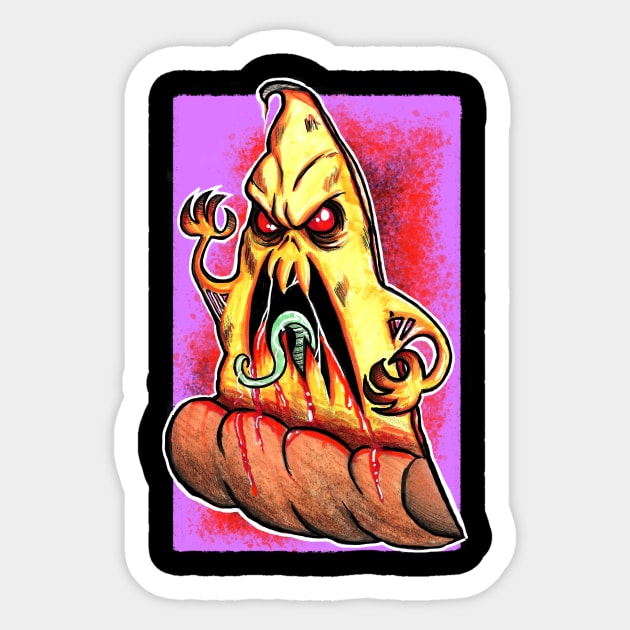 Evil Pizza Sticker by Jchurchart